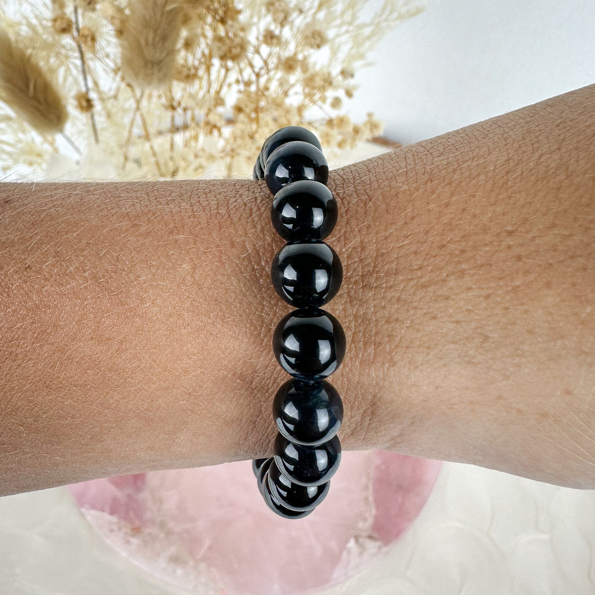 Radiant Rainbow Obsidian Bracelet - Handmade Elegance