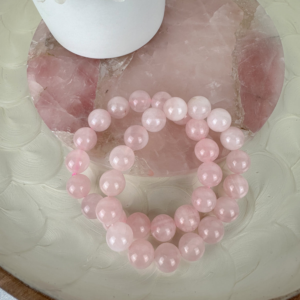 High-Quality Rose Quartz Bracelet - 17cm