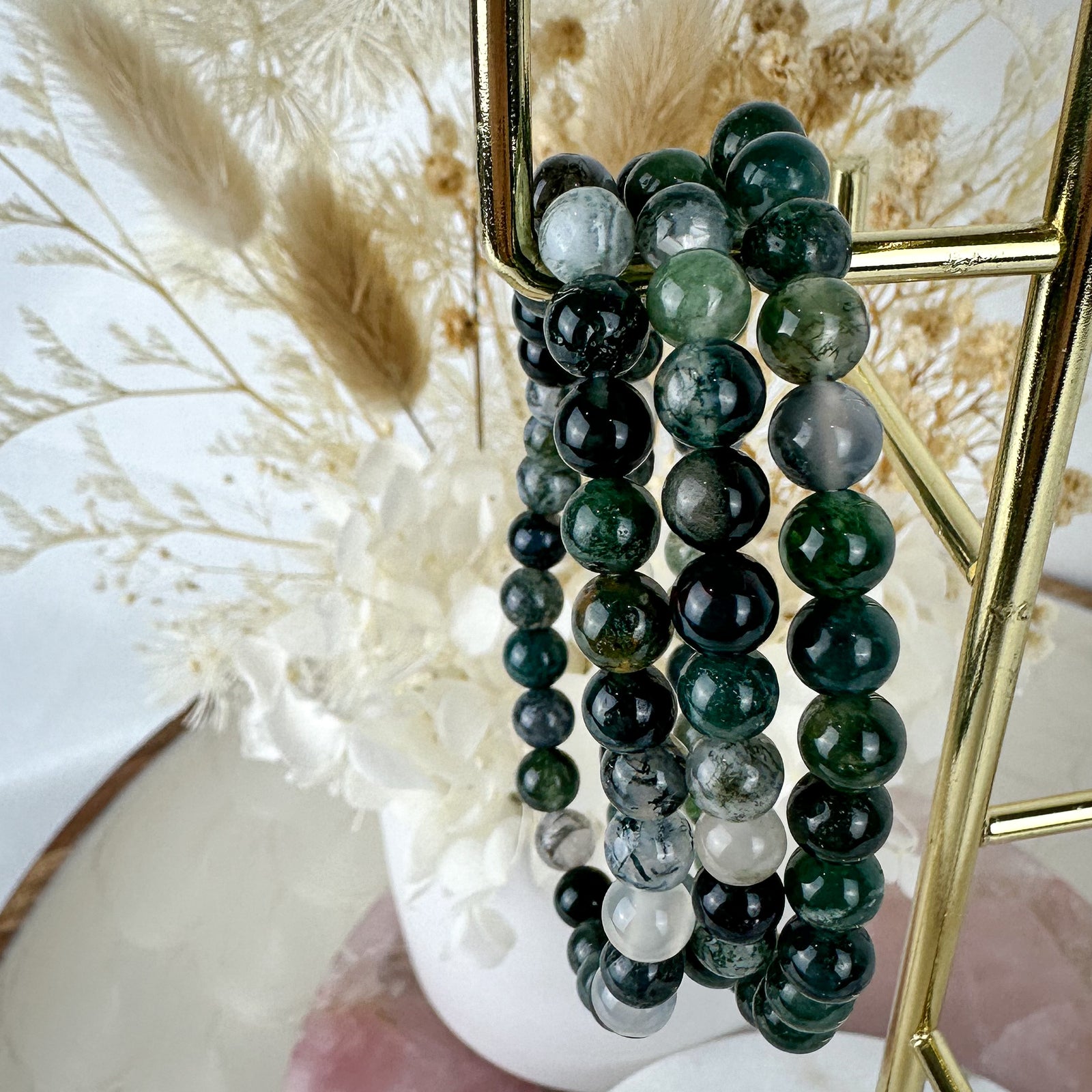 Moss Agate Bracelet - Nature's Serenity