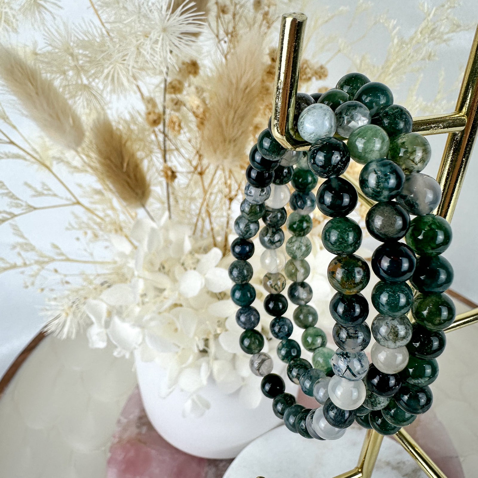 Moss Agate Bracelet - Nature's Serenity
