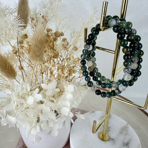 Moss Agate Bracelet - Nature's Serenity