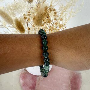 Moss Agate Bracelet - Nature's Serenity