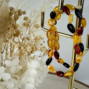 Baltic Amber Baby Bracelet - Natural Amber Jewellery (Choose Your Colour)