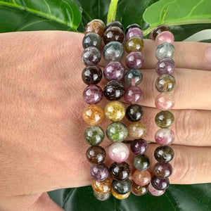 Mixed Tourmaline Bracelet | Protection & Balance | Handmade Crystal