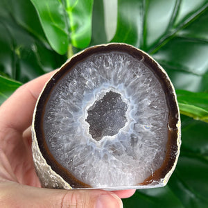 Polished Druzy Agate Slice – Inner Strength & Stability