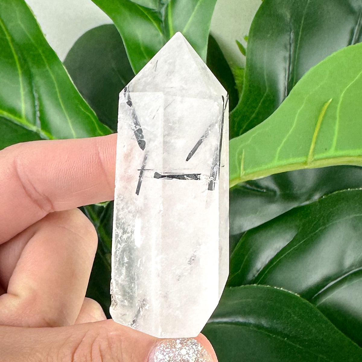 Quartz with Black Tourmaline Rutile