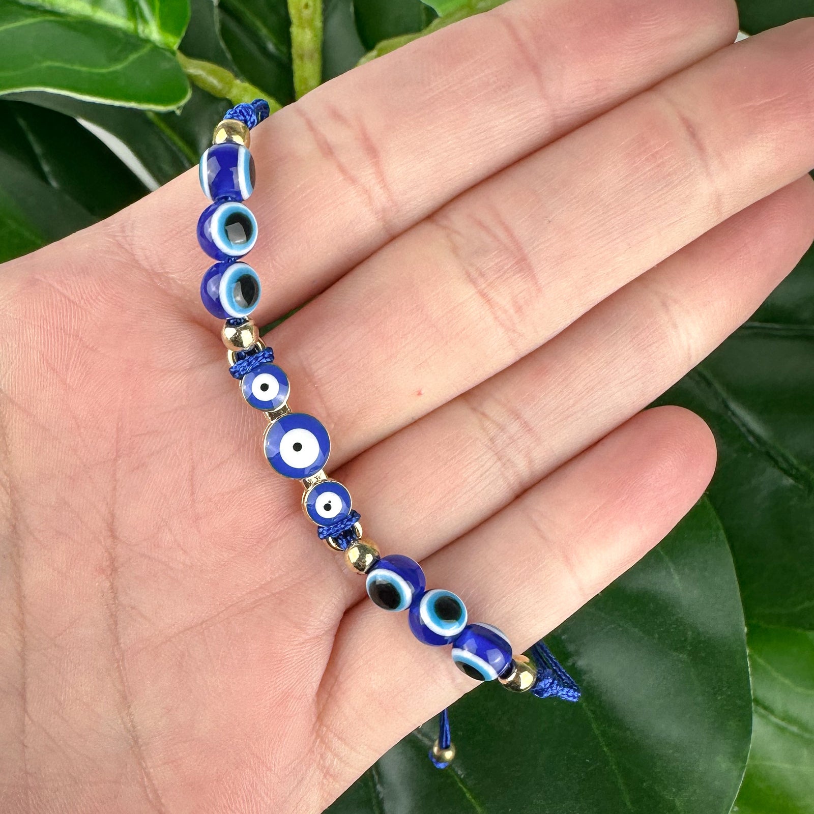 Adjustable Evil Eye Bar Bracelet | Minimal Protection | Spiritual Jewellery