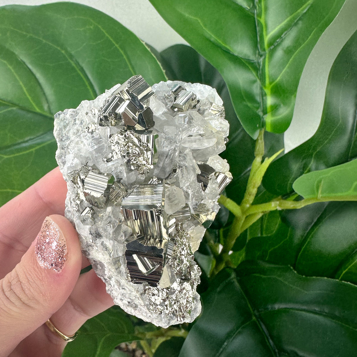 Medium Clear Quartz With Pyrite- Choose Your Own
