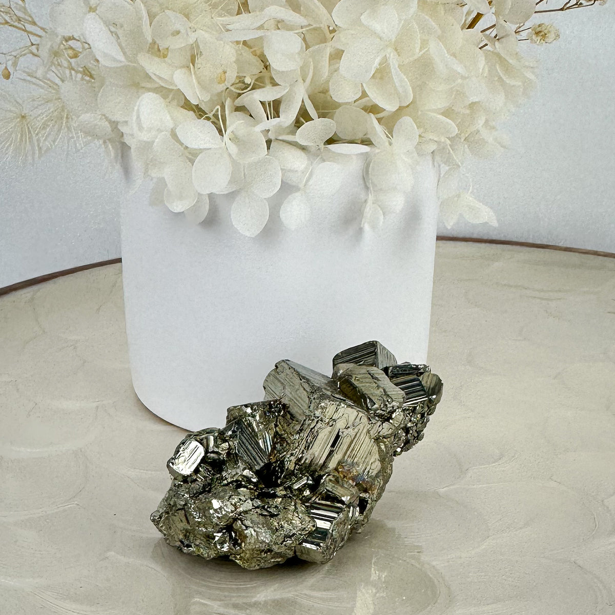 Golden Brilliance: Premium Pyrite Cluster of Strength