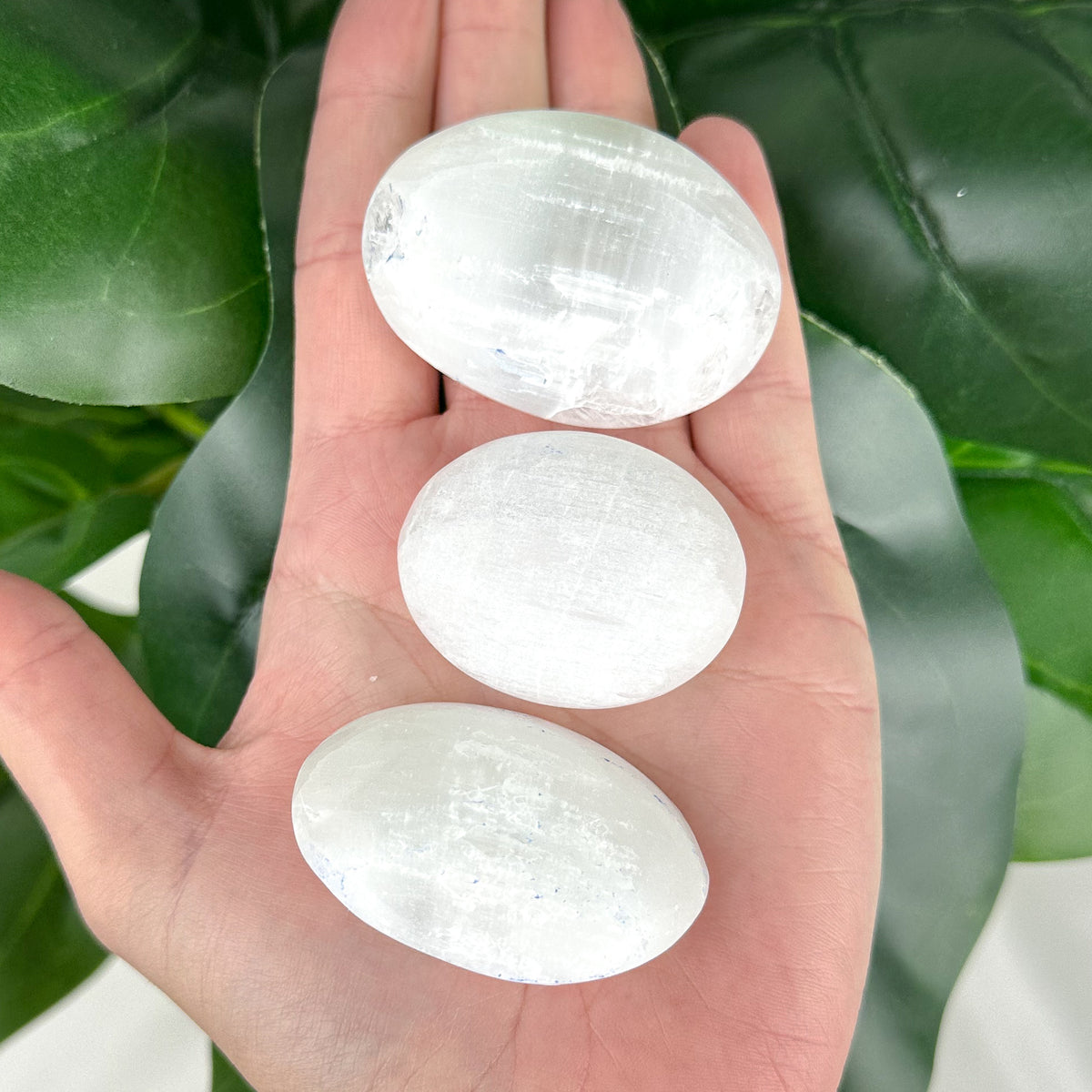 Selenite Palm Stone | Energy Cleansing Crystal