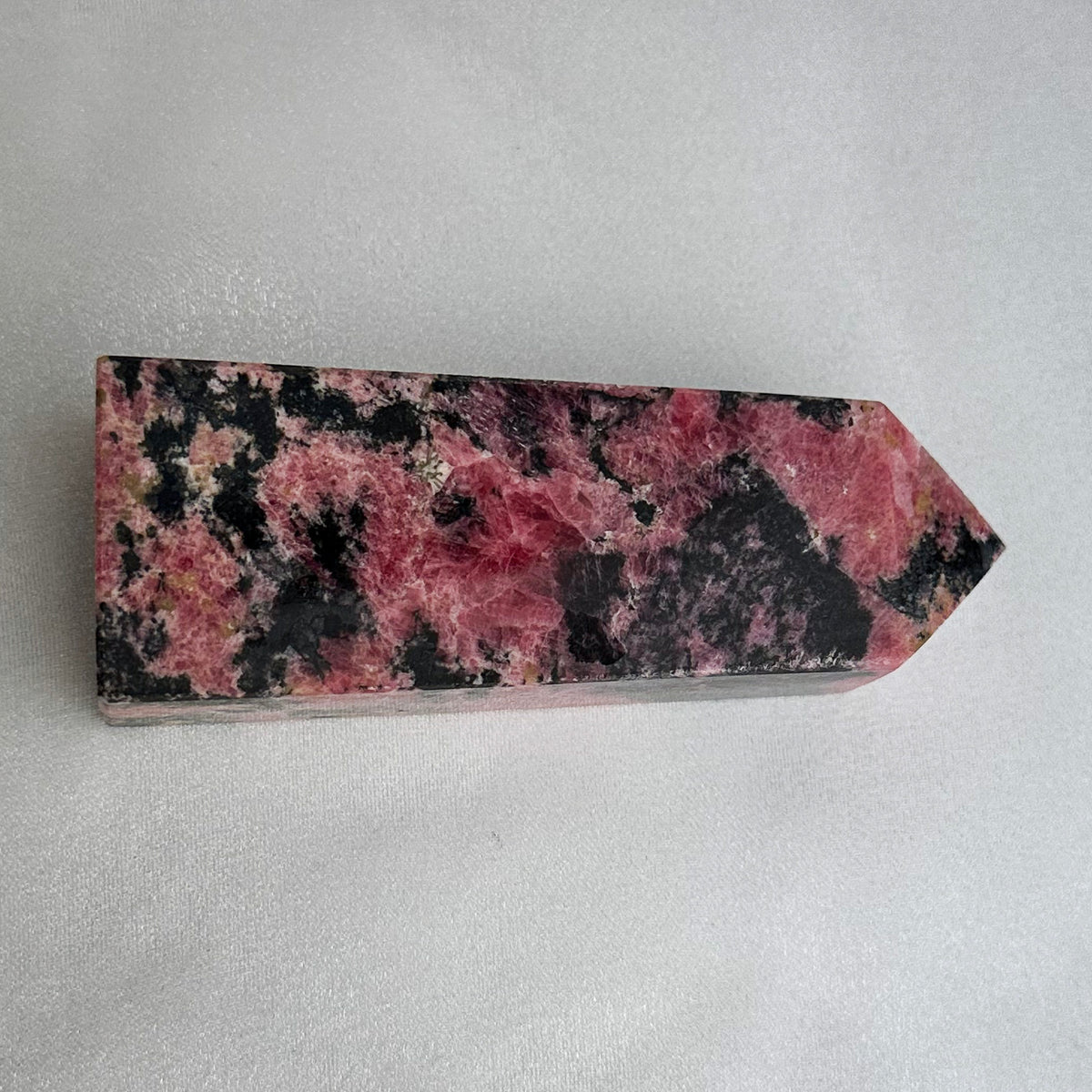 Rhodonite Pink Crystal Tower - Healing Energy Obelisk
