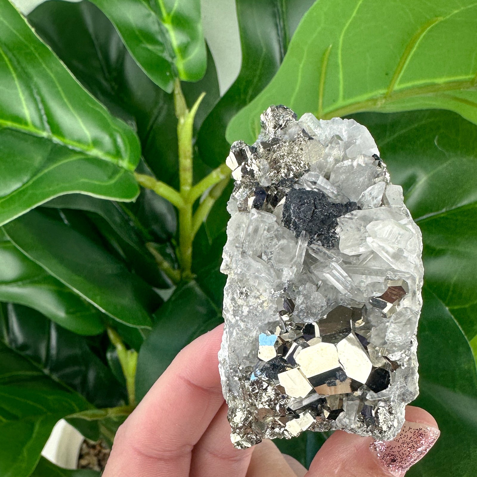 Small Clear Quartz With Pyrite- Choose Your Own