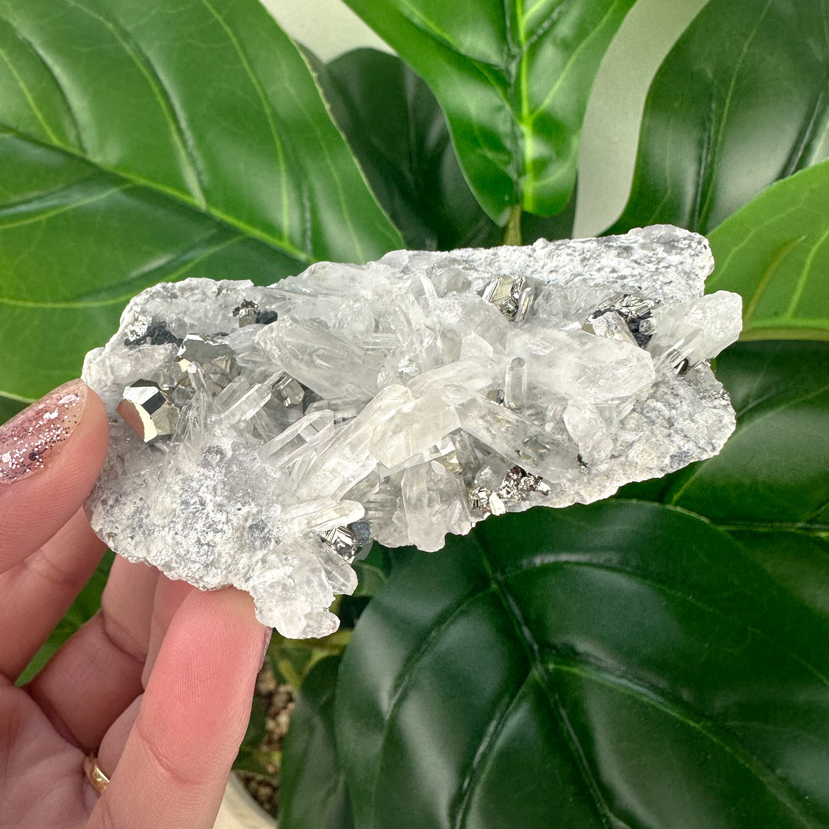 Medium Clear Quartz With Pyrite- Choose Your Own