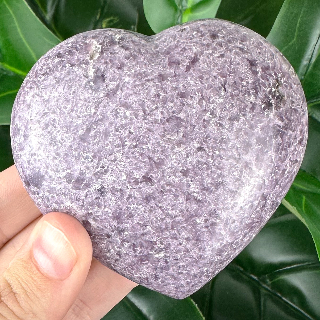 Lepidolite Heart Crystal | Calm, Anxiety Relief & Emotional Healing