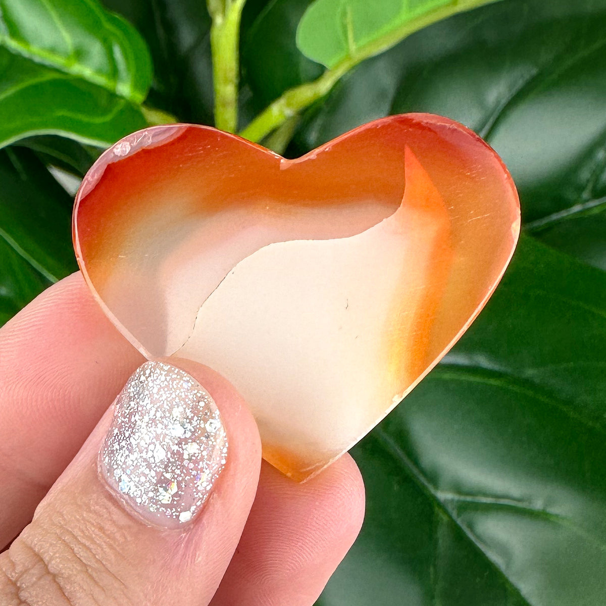 Carnelian Heart Small Carving
