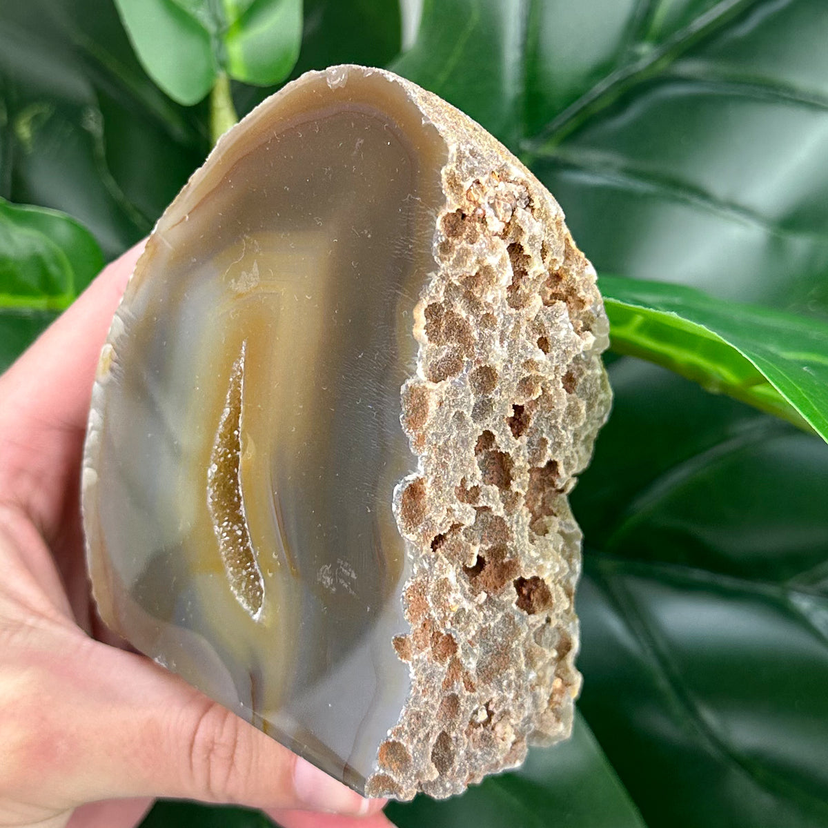 Natural Agate Crystal Geode | Grounding, Harmony & Calm