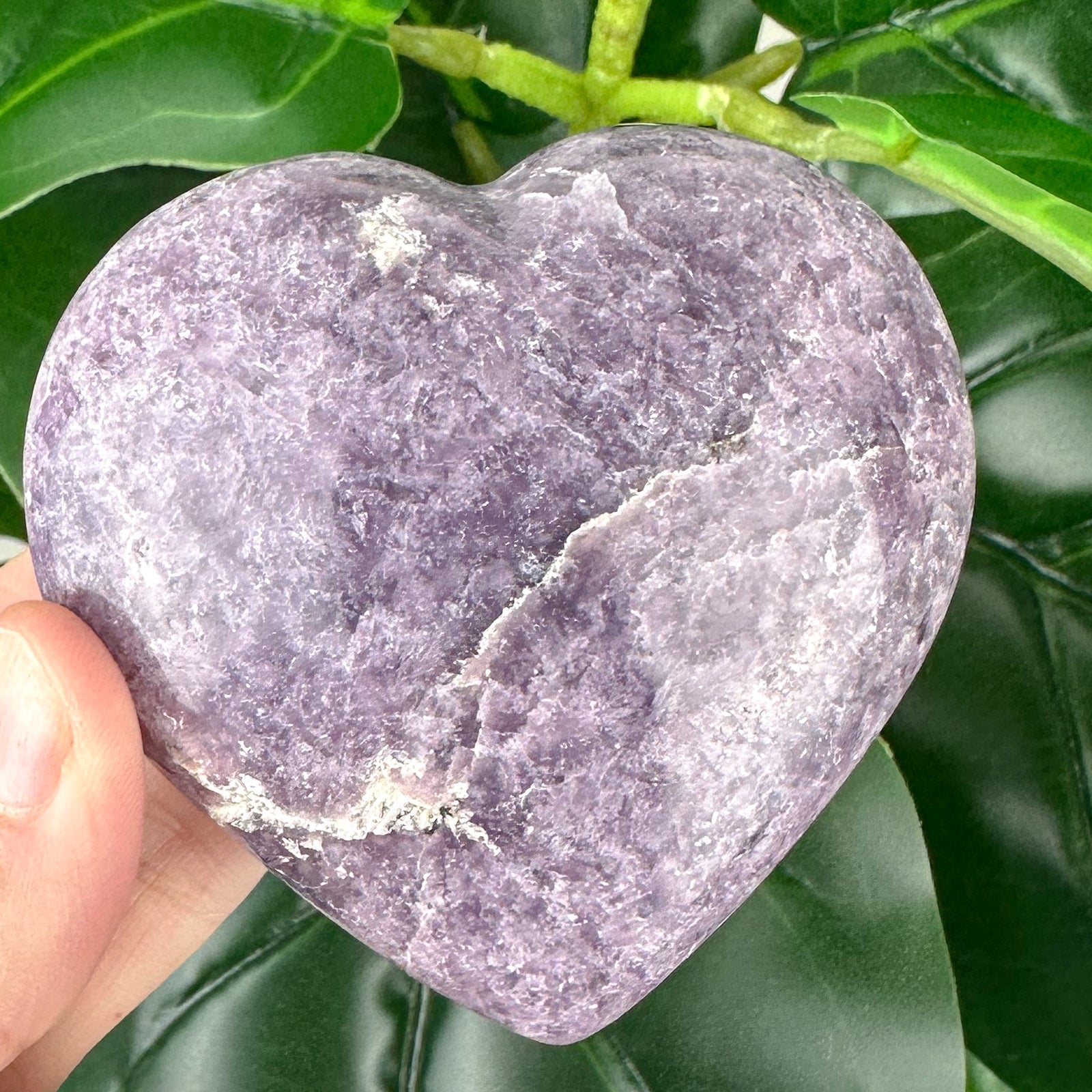 Lepidolite Heart Crystal | Peace, Calm & Self Care Energy