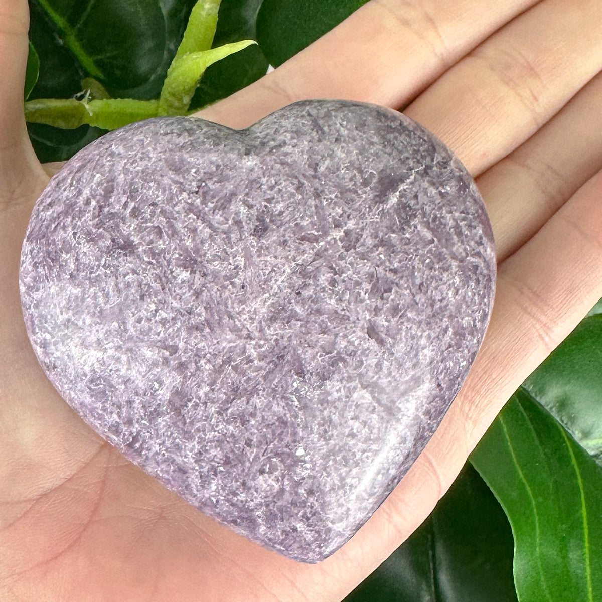 Lepidolite Heart Crystal | Peace, Calm & Self Care Energy