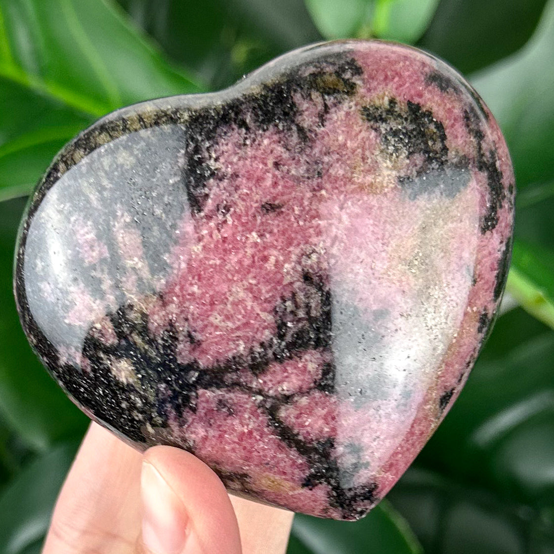 Rhodonite Crystal Heart | Compassion, Healing & Heart Chakra Energy