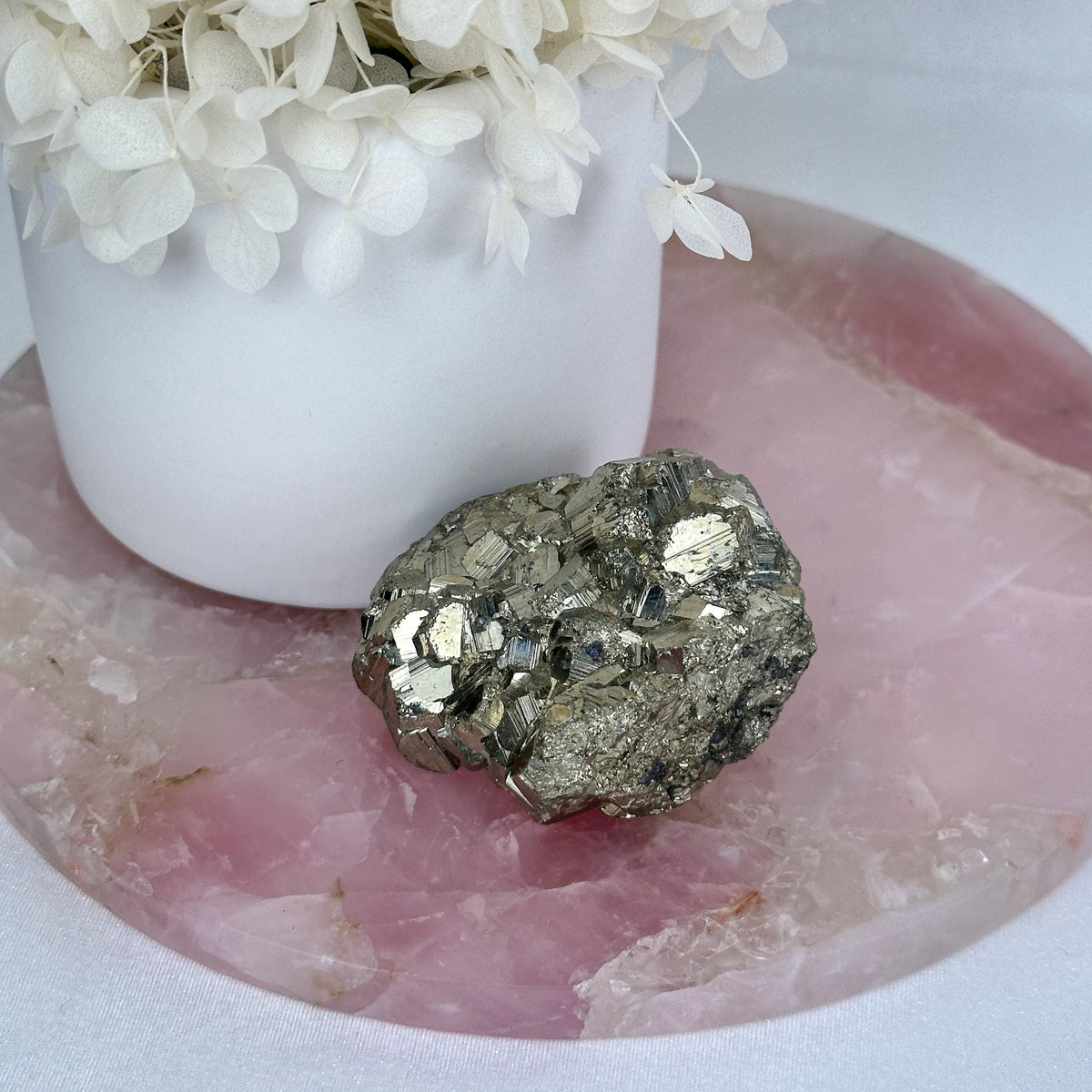 Golden Radiance: High-Quality Pyrite Cluster of Power