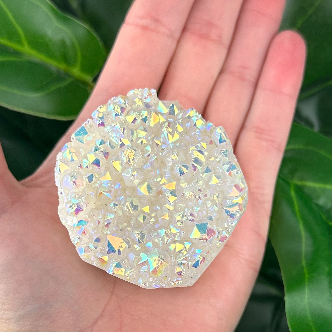 Angel Aura Quartz Cluster | Medium | High Vibration Crystal (157g)