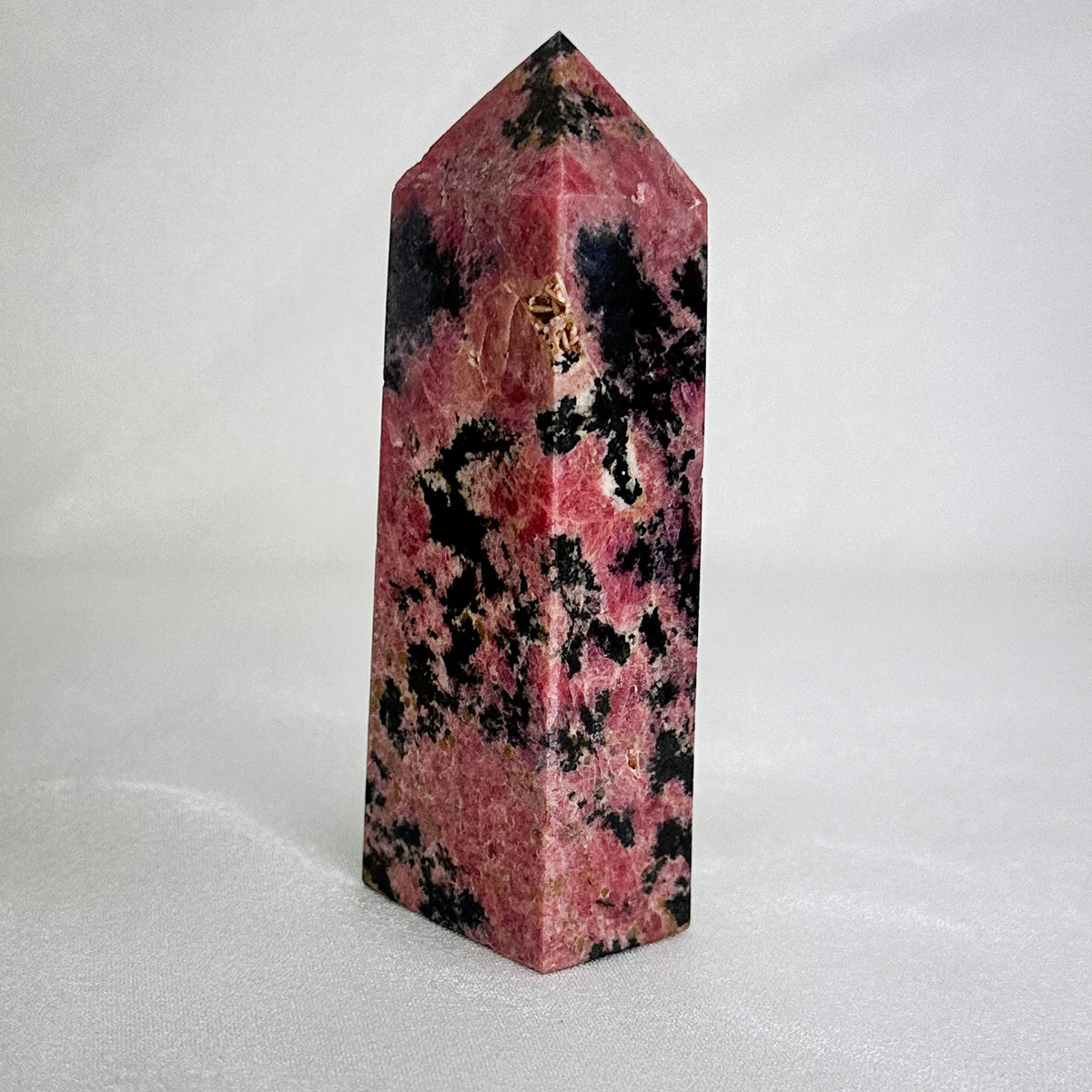 Rhodonite Pink Crystal Tower - Healing Energy Obelisk