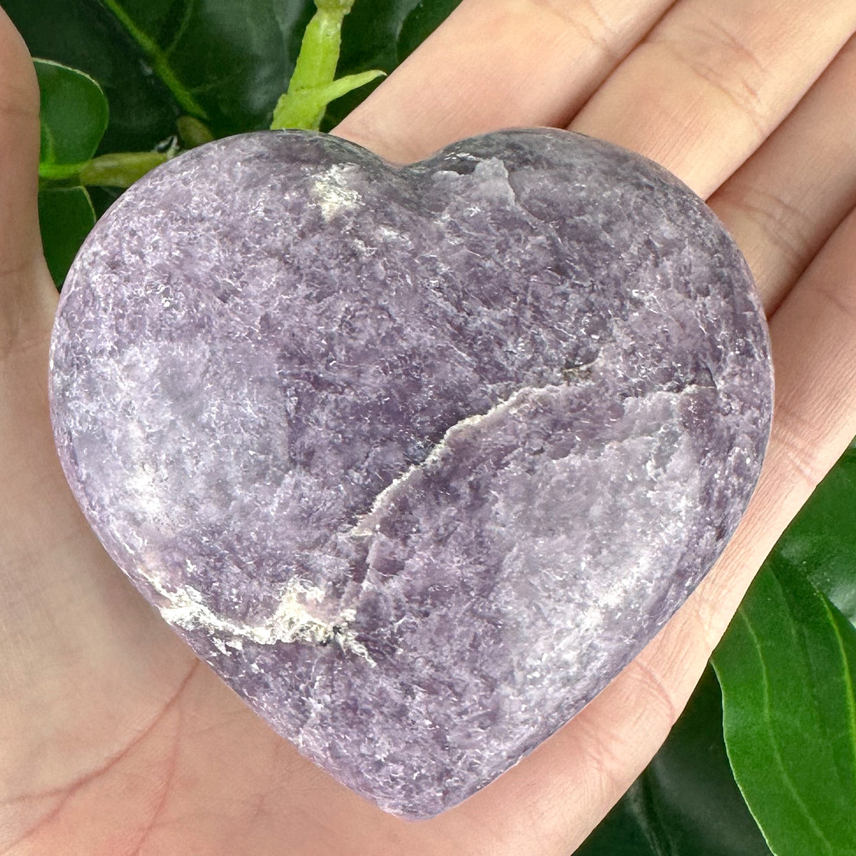 Lepidolite Heart Crystal | Peace, Calm & Self Care Energy