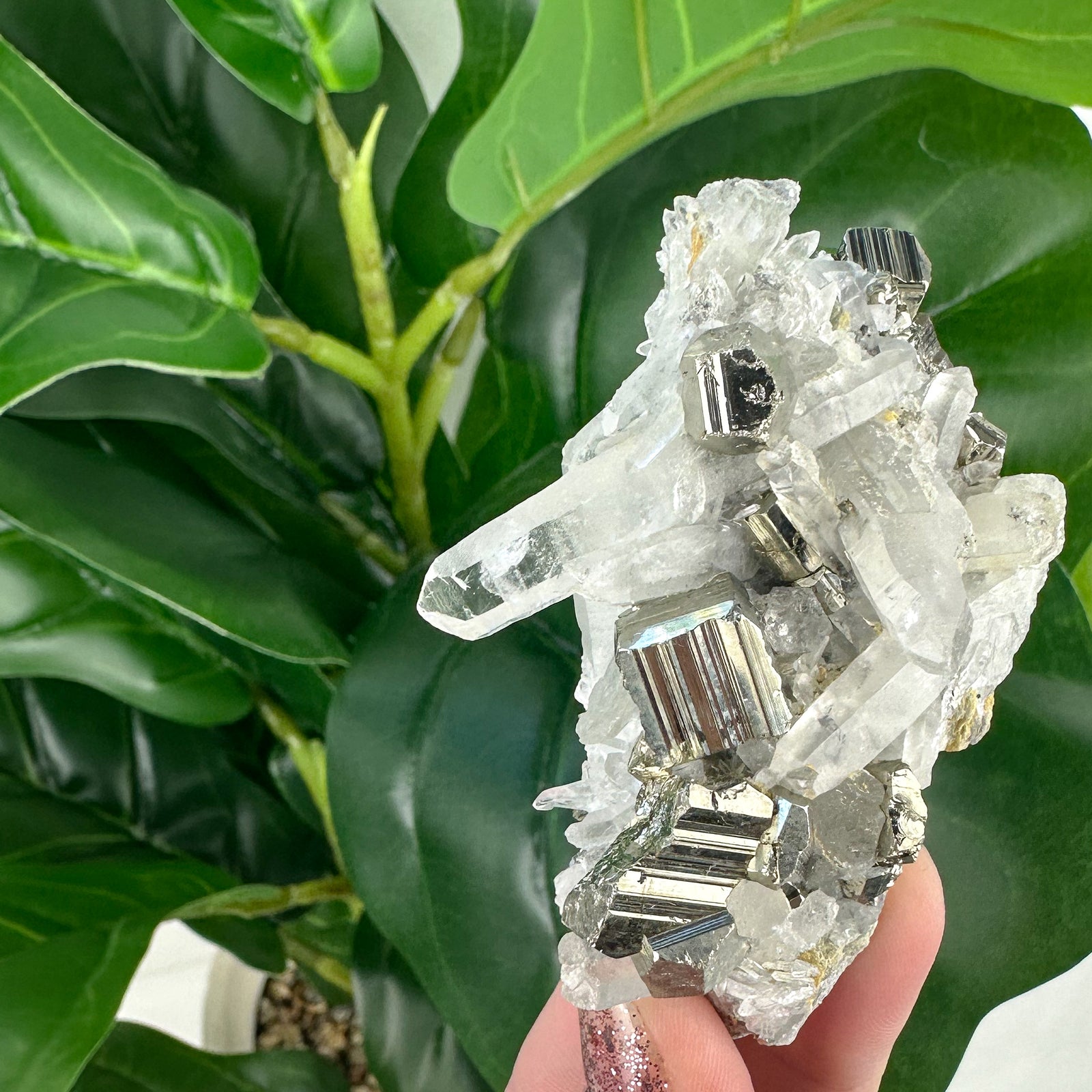 Small Clear Quartz With Pyrite- Choose Your Own