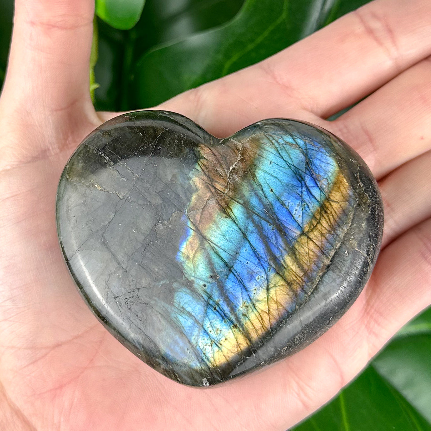 Flashy Labradorite Heart | Spiritual Protection & Intuition Crystal