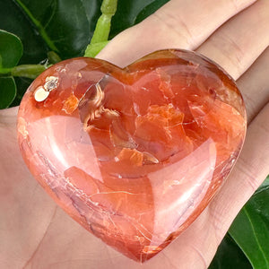 Large Carnelian Heart Crystal | Confidence, Energy & Creativity