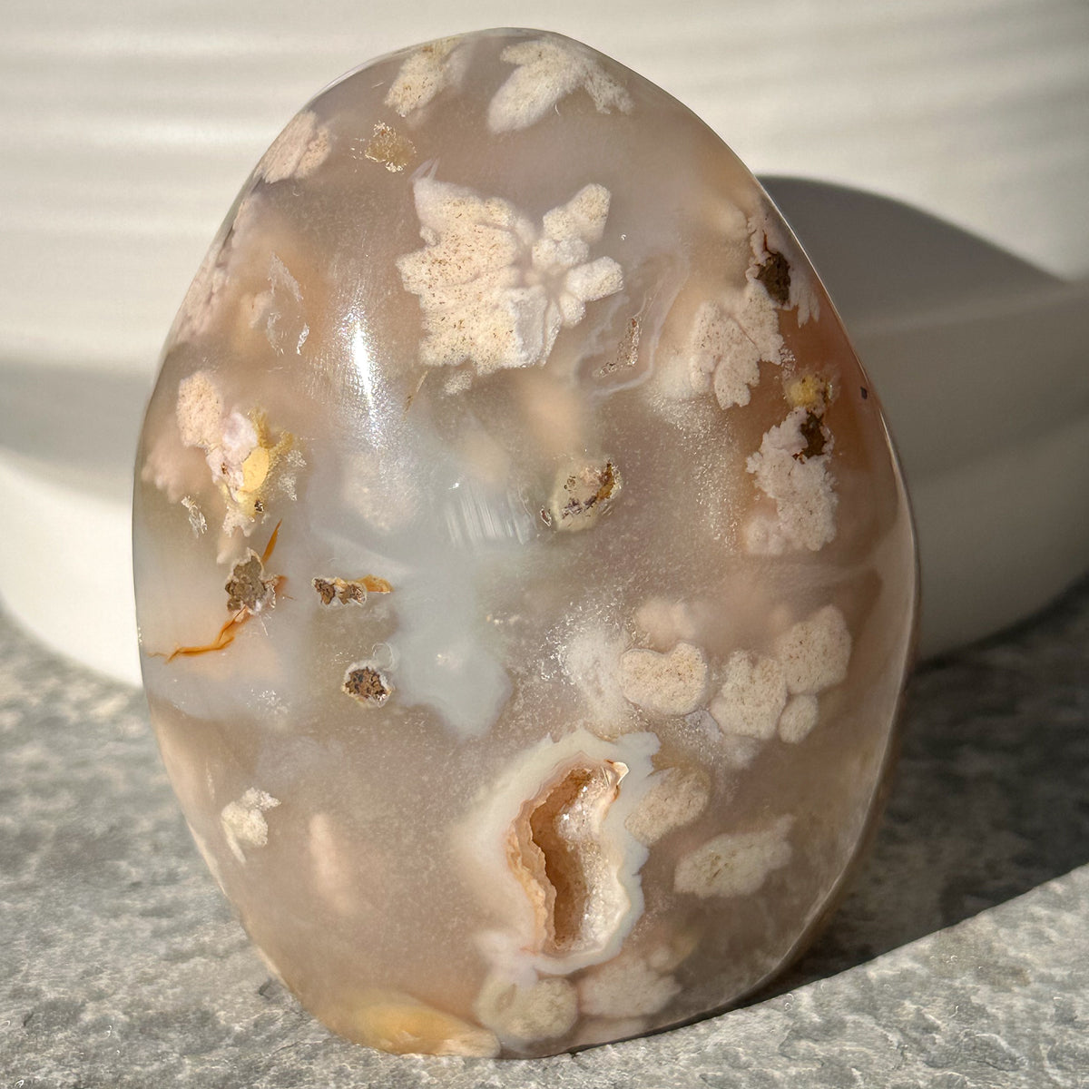 Natural Flower Agate Free Form | Self Love, Soft Energy & Healing Crystal