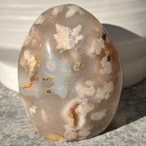 Natural Flower Agate Free Form | Self Love, Soft Energy & Healing Crystal