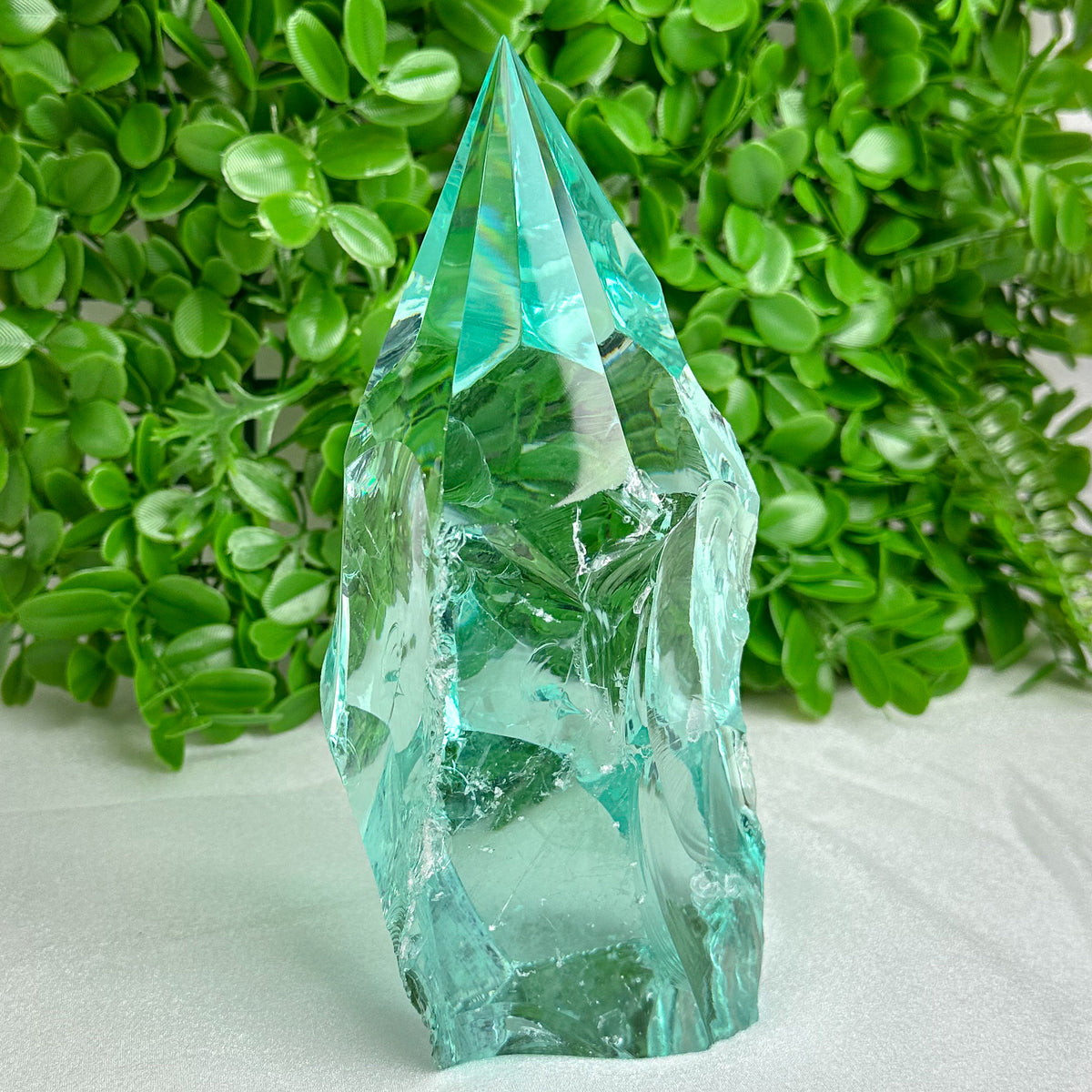 Aqua Obsidian Freeform Tower (Approx. 1.78kg) – Protective Volcanic Glass from Mexico for Energy & Clarity
