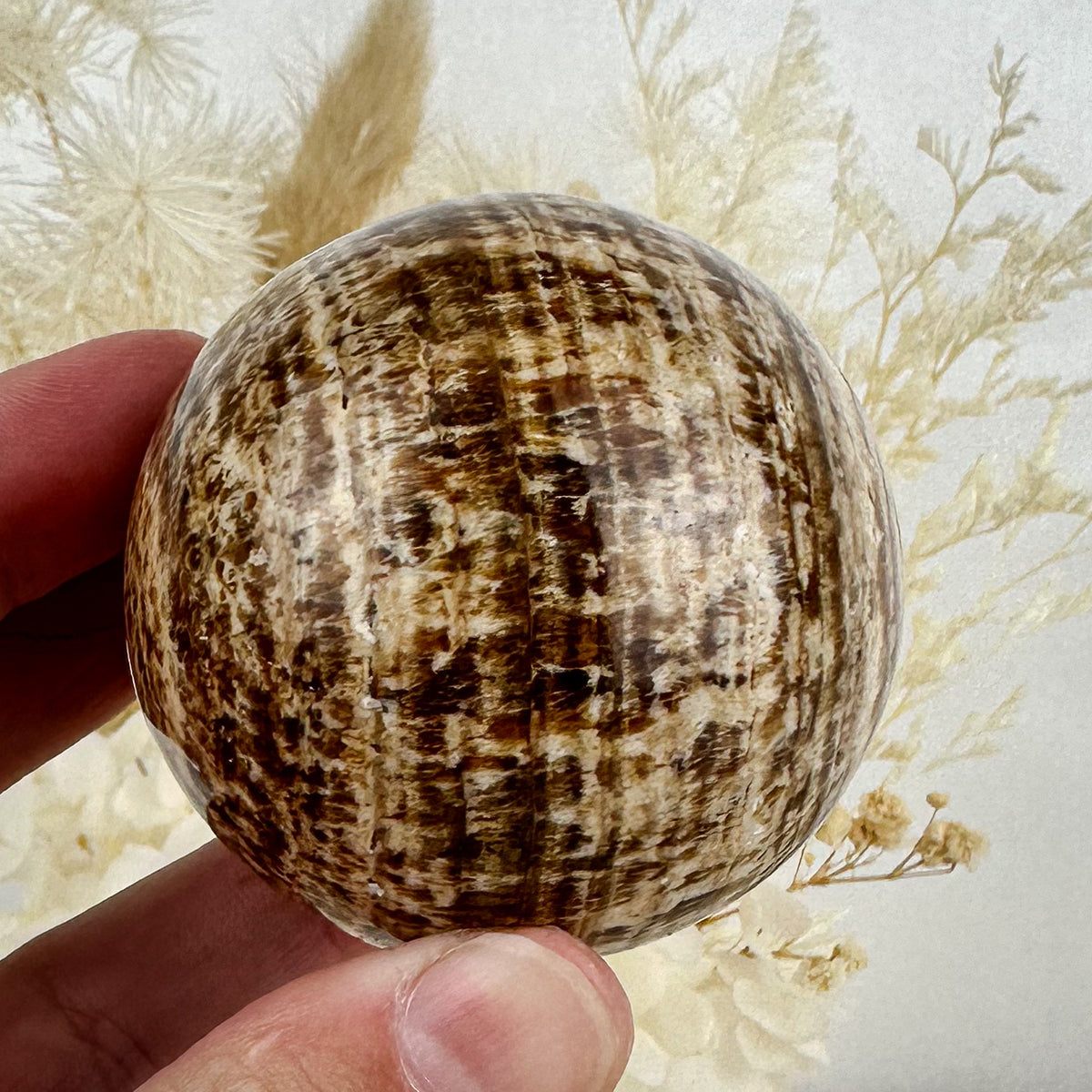 Peruvian Marvel: Aragonite Sphere of Balance