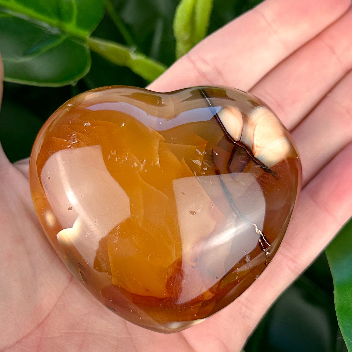 Premium Carnelian Heart Crystal | Confidence, Courage & Passion