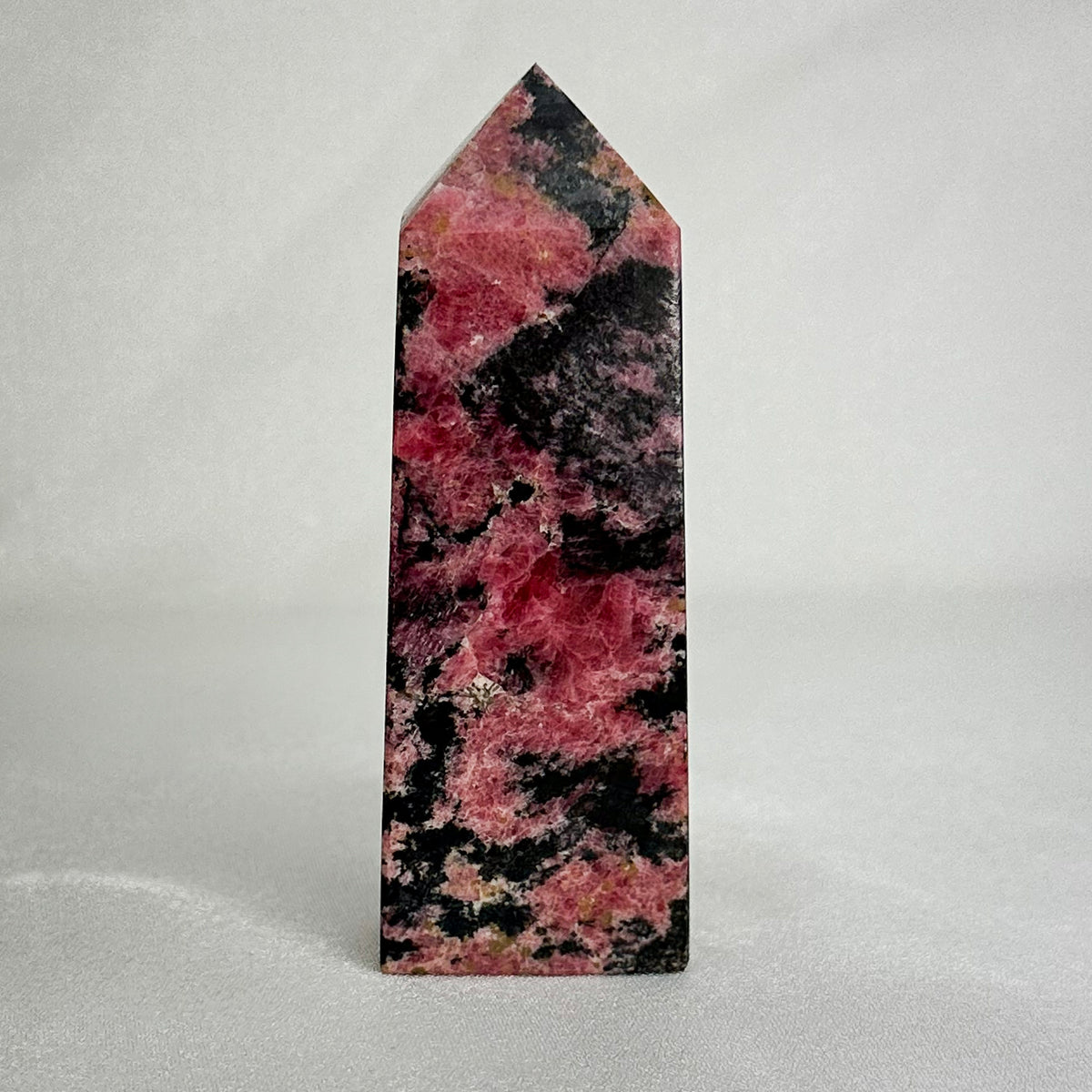 Rhodonite Pink Crystal Tower - Healing Energy Obelisk