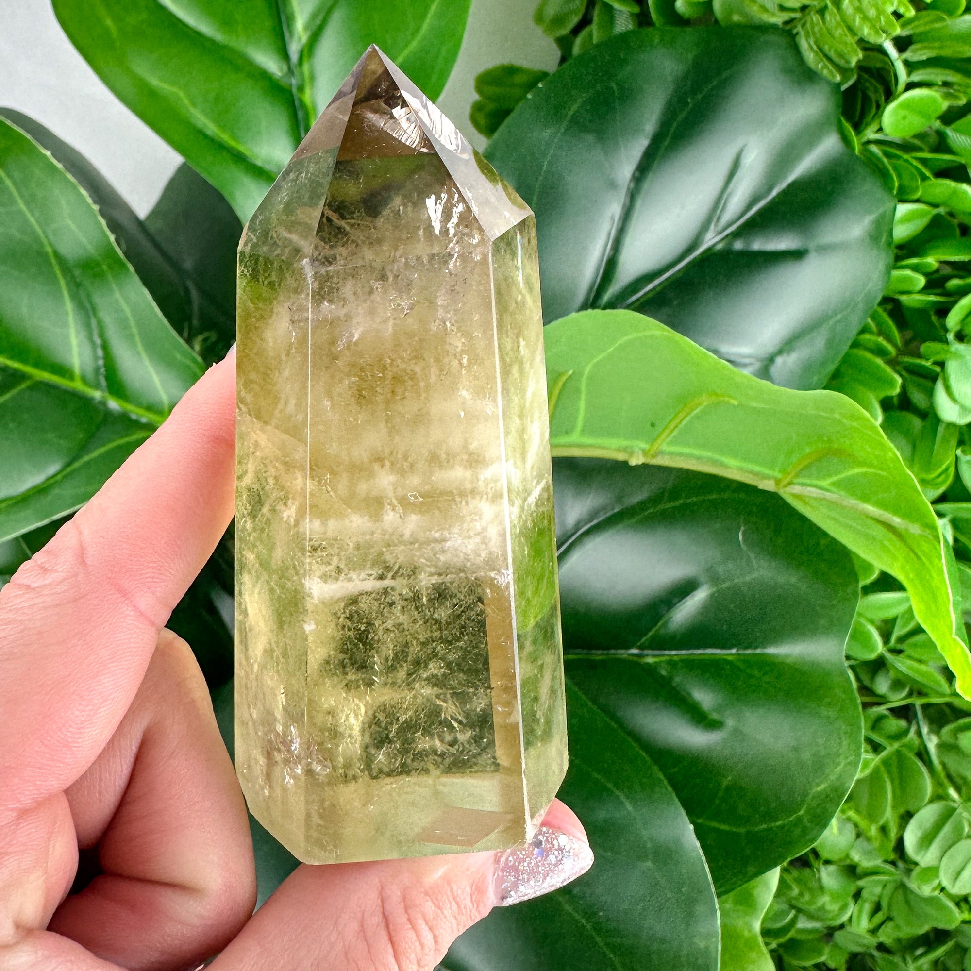 Citrine Polished Tower 171grams With Rainbow