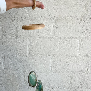 Green Agate Wind Chime | Natural Crystal Hanging Decor | Calming Energy