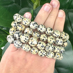 Dalmatian Jasper Nugget Bracelet | Joy, Grounding & Protection