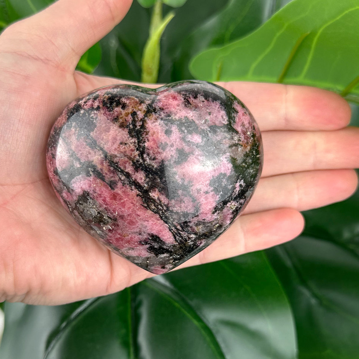 Rhodonite Heart – Emotional Healing & Self-Love (174g)