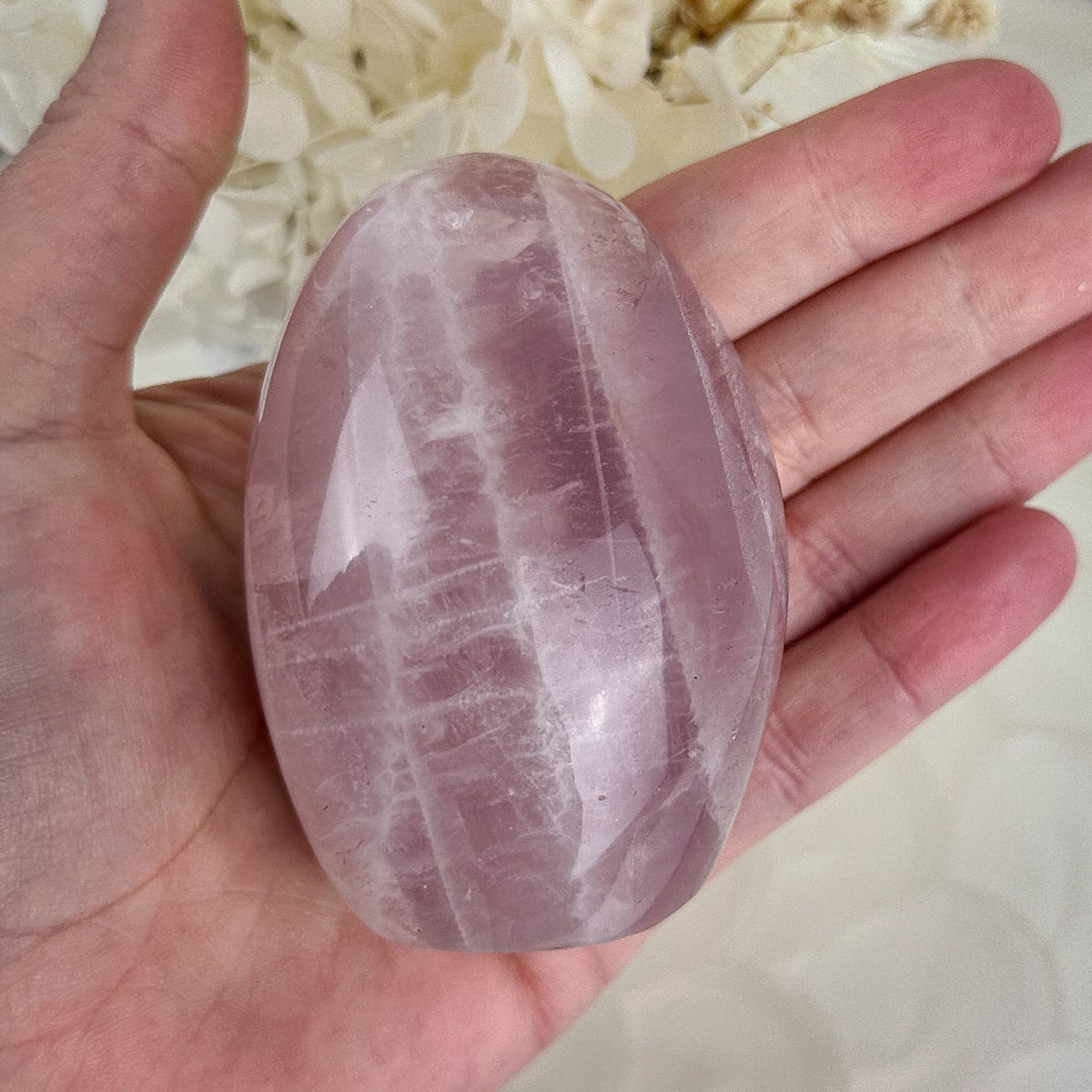 Rose Quartz Dome - Radiant Rainbows, 237g