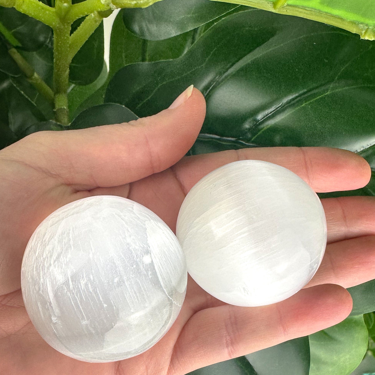 Selenite Sphere 4cm | Cleansing & High Vibration Crystal Ball | Handpicked with Love