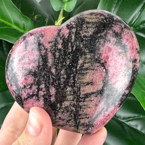 Rhodonite Heart Crystal | Grounding Love & Emotional Balance