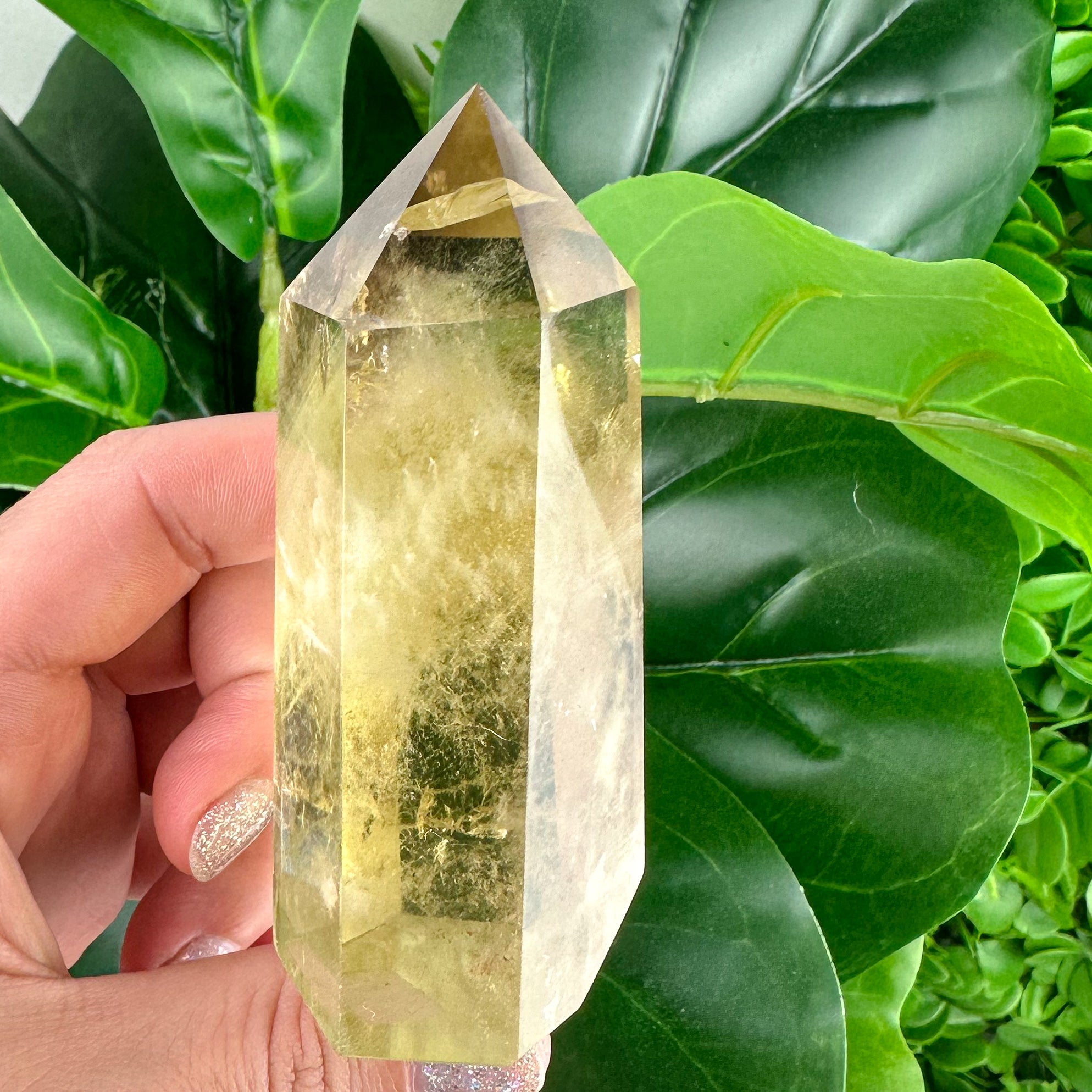 Citrine Polished Tower 171grams With Rainbow