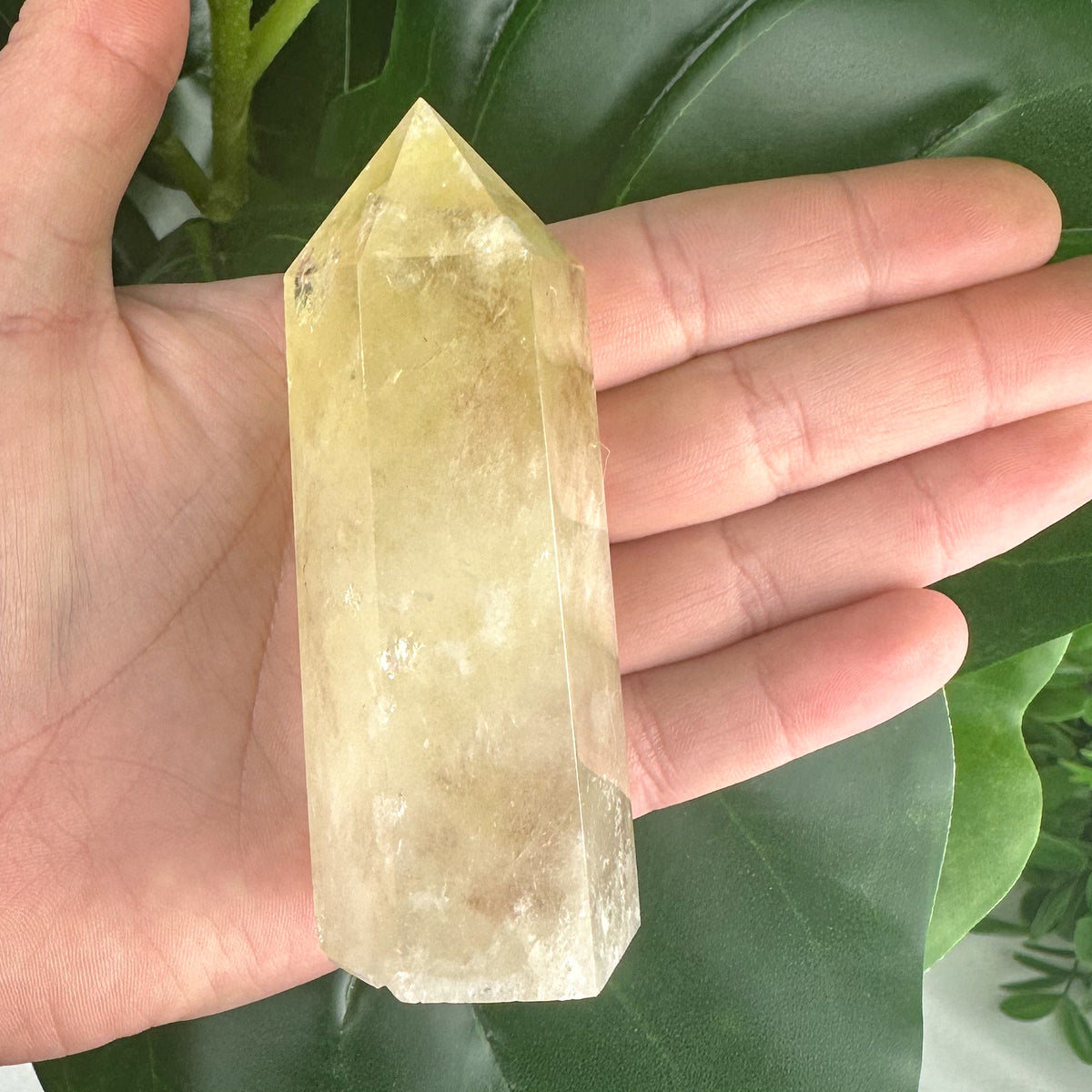 Citrine Polished Tower 140grams with rainbow