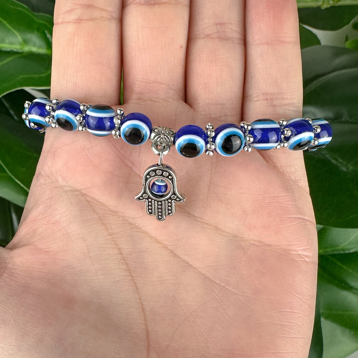 Evil Eye Bracelet with Hamsa Charm | Protection & Spiritual Shield
