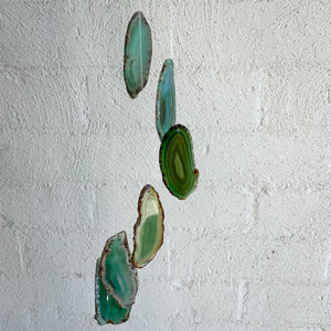 Green Agate Wind Chime | Natural Crystal Hanging Decor | Calming Energy