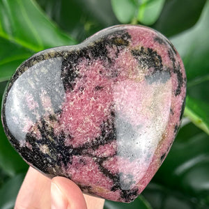 Rhodonite Crystal Heart | Compassion, Healing & Heart Chakra Energy