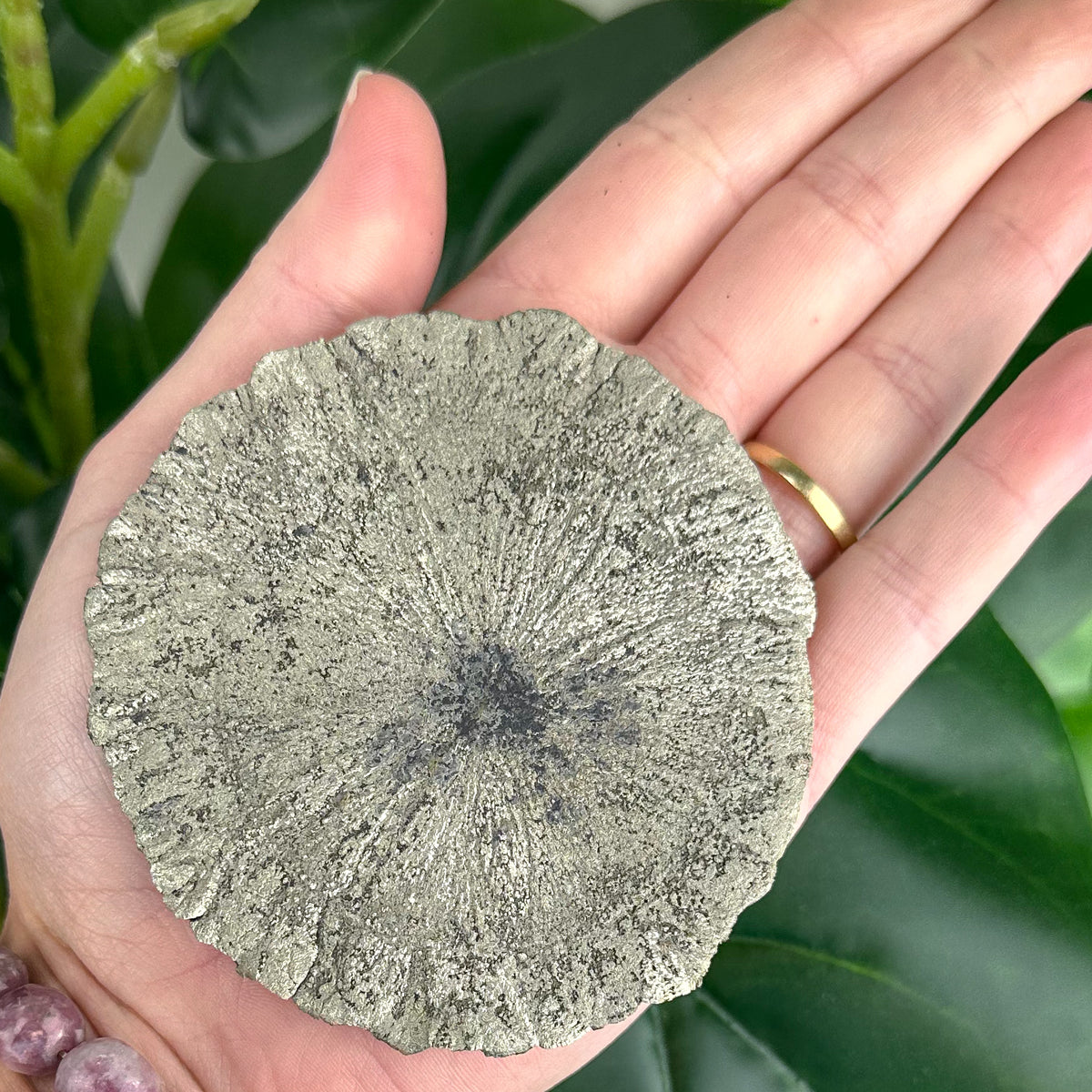 Large Pyrite Sun Crystal (103g), Raw Collector Mineral for Protection & Power