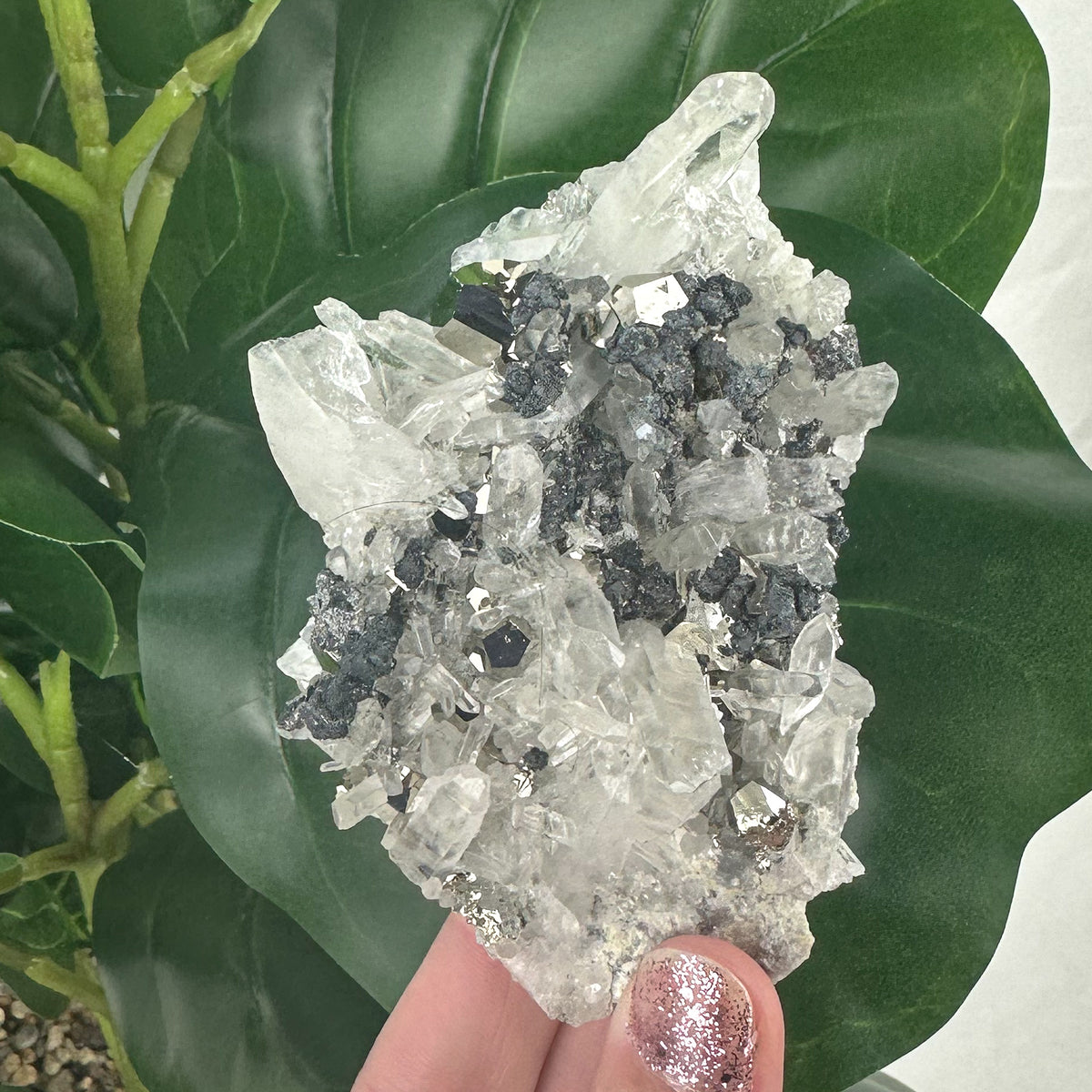 Medium Clear Quartz With Pyrite- Choose Your Own